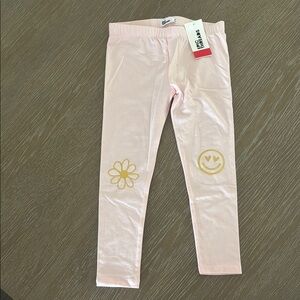 Epic Threads Pink and Gold Leggings with Playful Knee Designs